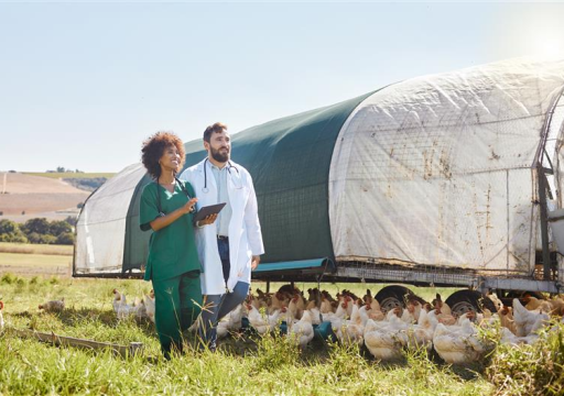 WOAH's commitment to animal health_two vets looking at the sky